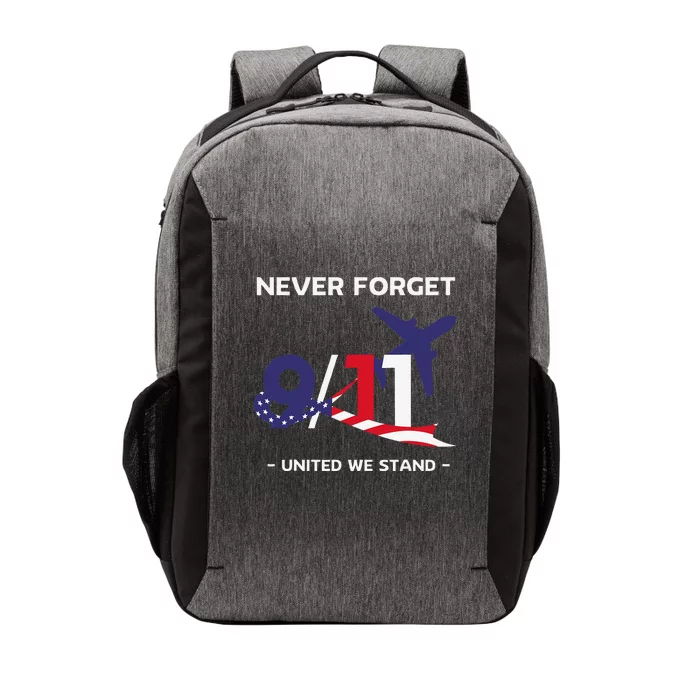 Never Forget September 11 2001 Memorial Day American Flag Gift Vector Backpack