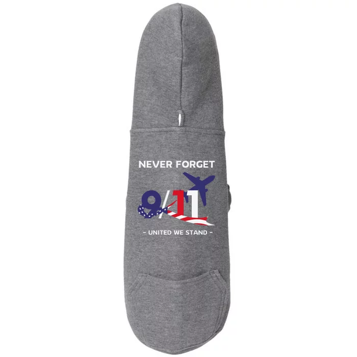 Never Forget September 11 2001 Memorial Day American Flag Gift Doggie 3-End Fleece Hoodie