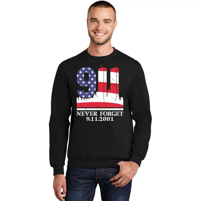 Never Forget September 11 2001 Memorial Day American Flag Sweatshirt