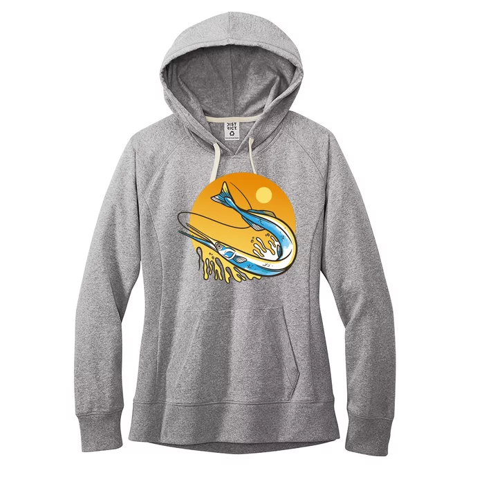 Needle Fish Sunset Women's Fleece Hoodie