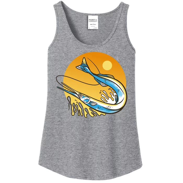 Needle Fish Sunset Ladies Essential Tank