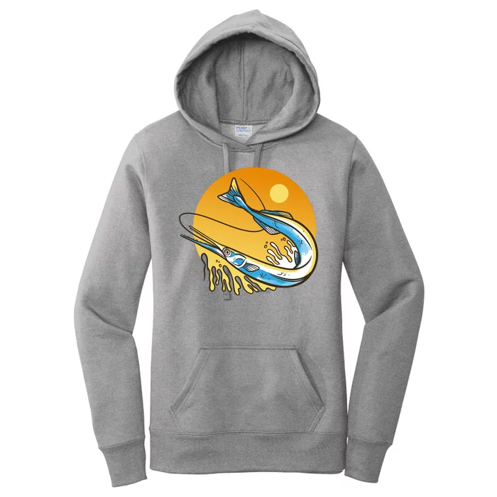 Needle Fish Sunset Women's Pullover Hoodie