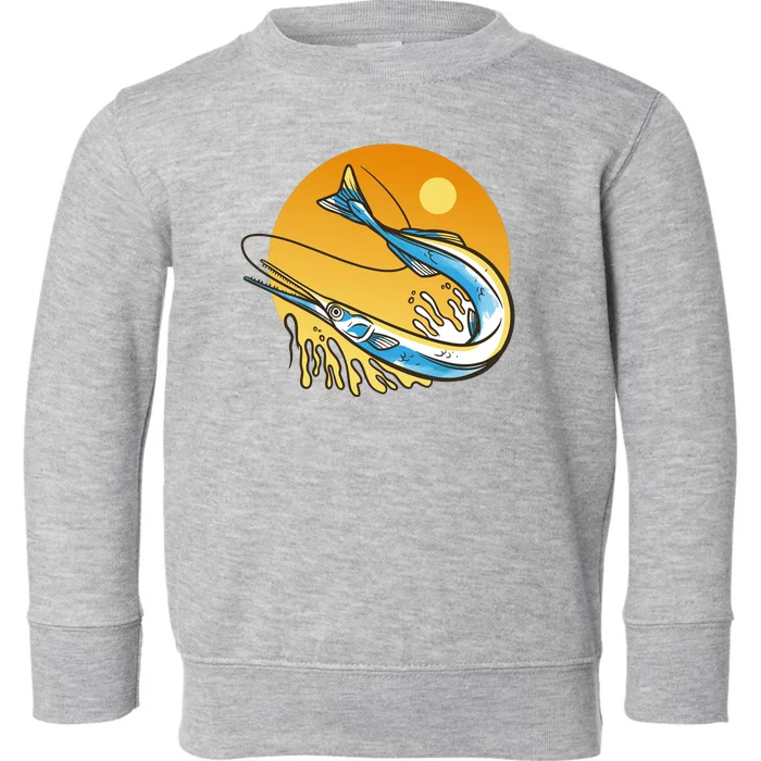 Needle Fish Sunset Toddler Sweatshirt