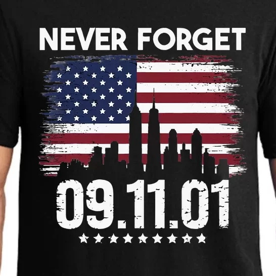 Never Forget September 11 2001 Memorial Day American Flag Pajama Set