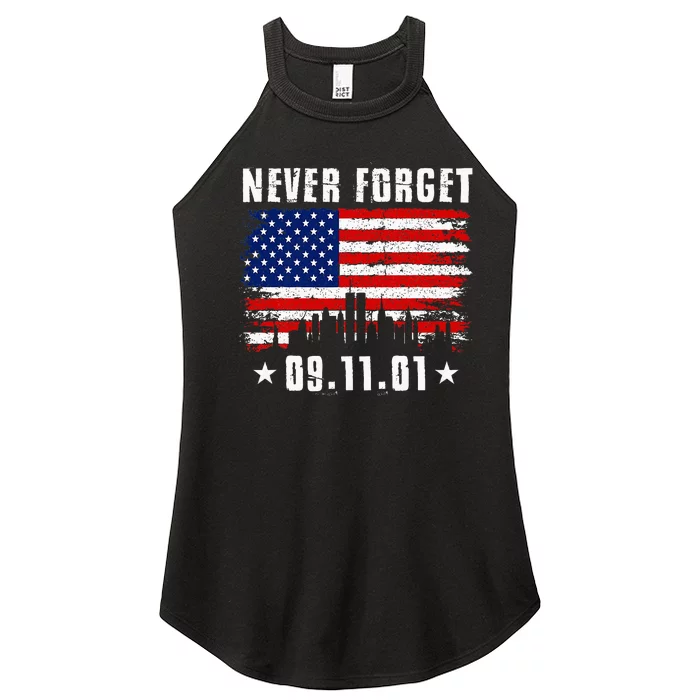 Never Forget September 11 2001 Memorial Day Women’s Perfect Tri Rocker Tank