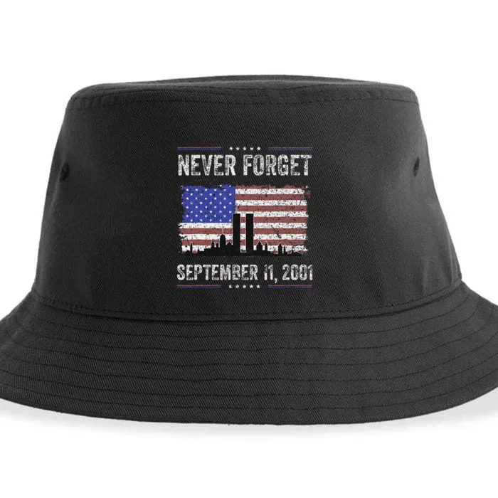 Never Forget September 11 2001 Memorial Day Sustainable Bucket Hat