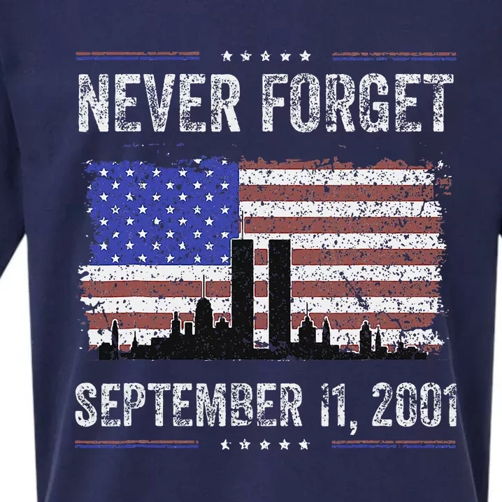 Never Forget September 11 2001 Memorial Day Sueded Cloud Jersey T-Shirt