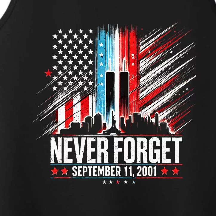 Never Forget September 11 2001 Memorial Day Performance Tank