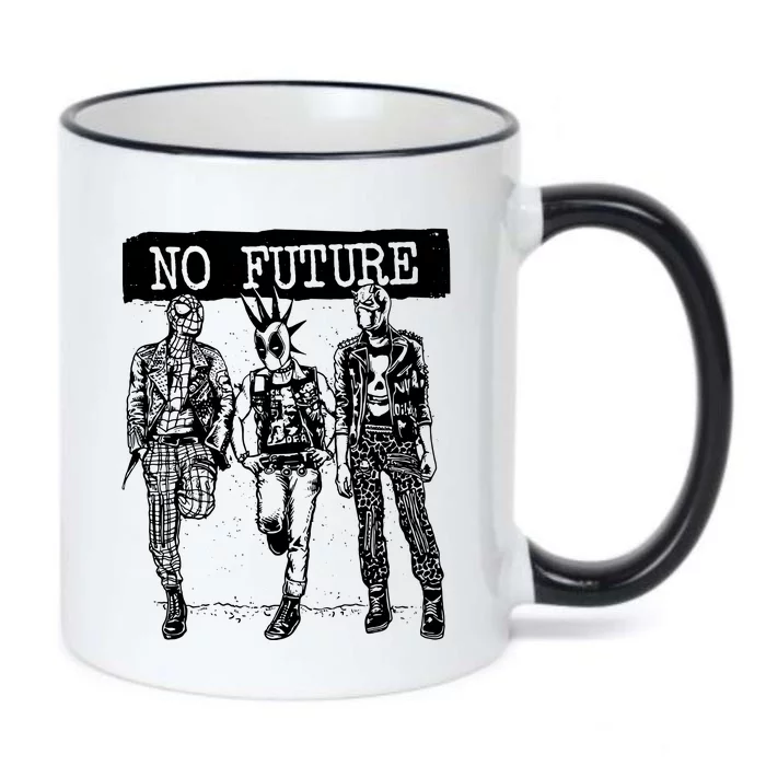 No Future Superhero Punk Black Color Changing Mug