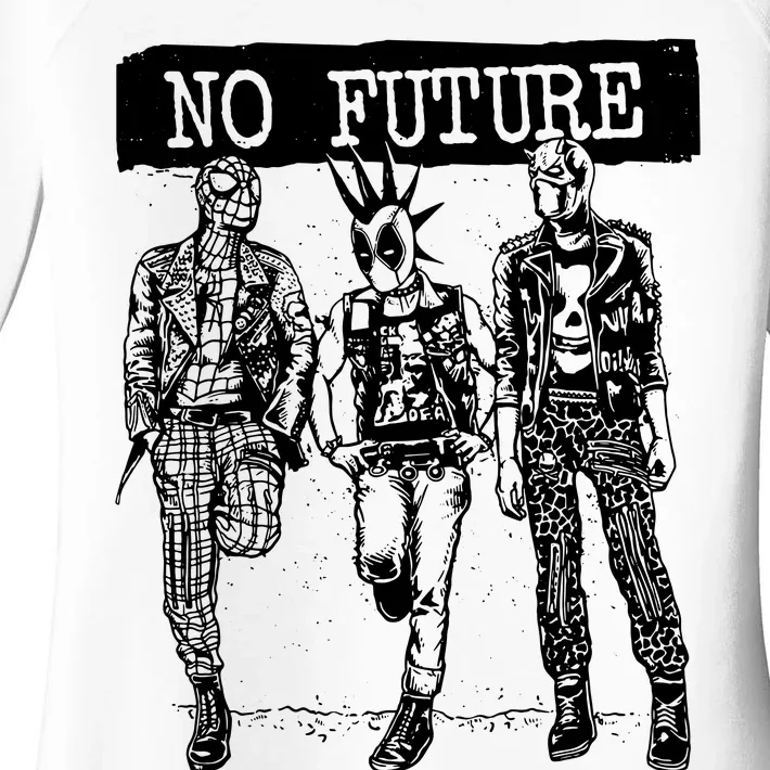 No Future Superhero Punk Women's Perfect Tri Tunic Long Sleeve Shirt