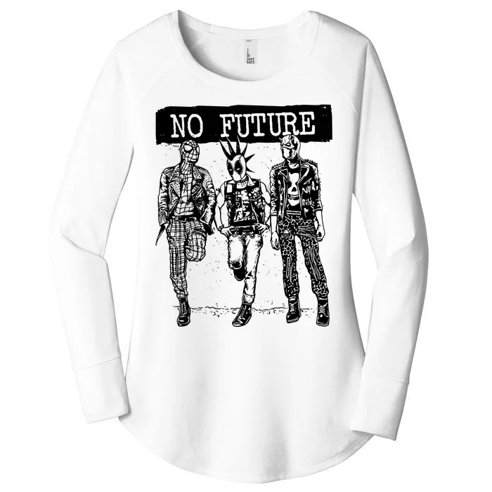 No Future Superhero Punk Women's Perfect Tri Tunic Long Sleeve Shirt