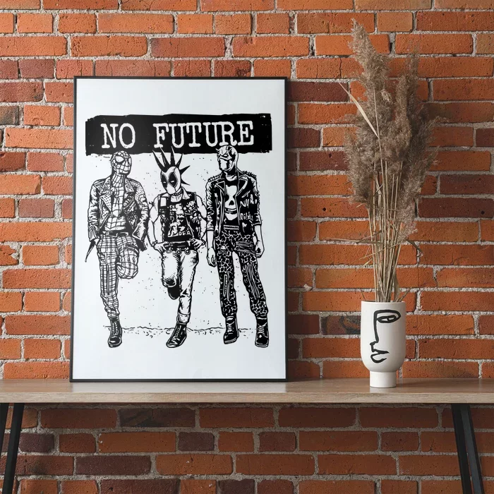 No Future Superhero Punk Poster