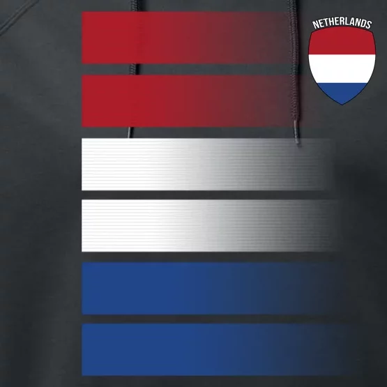 Nederland Flag Sport Logo Performance Fleece Hoodie