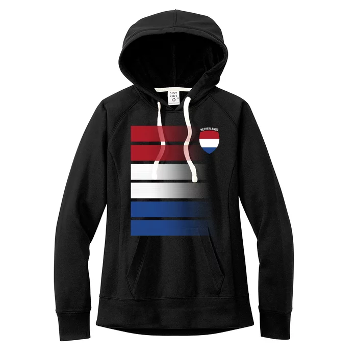 Nederland Flag Sport Logo Women's Fleece Hoodie