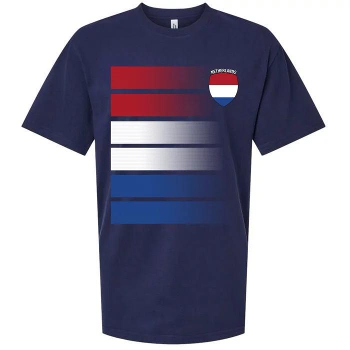 Nederland Flag Sport Logo Sueded Cloud Jersey T-Shirt