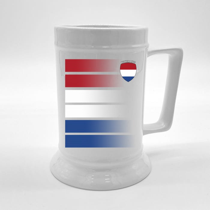 Nederland Flag Sport Logo Front & Back Beer Stein