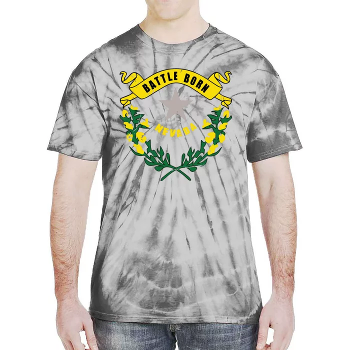 Nevada Flag State Vintage Style Tie-Dye T-Shirt