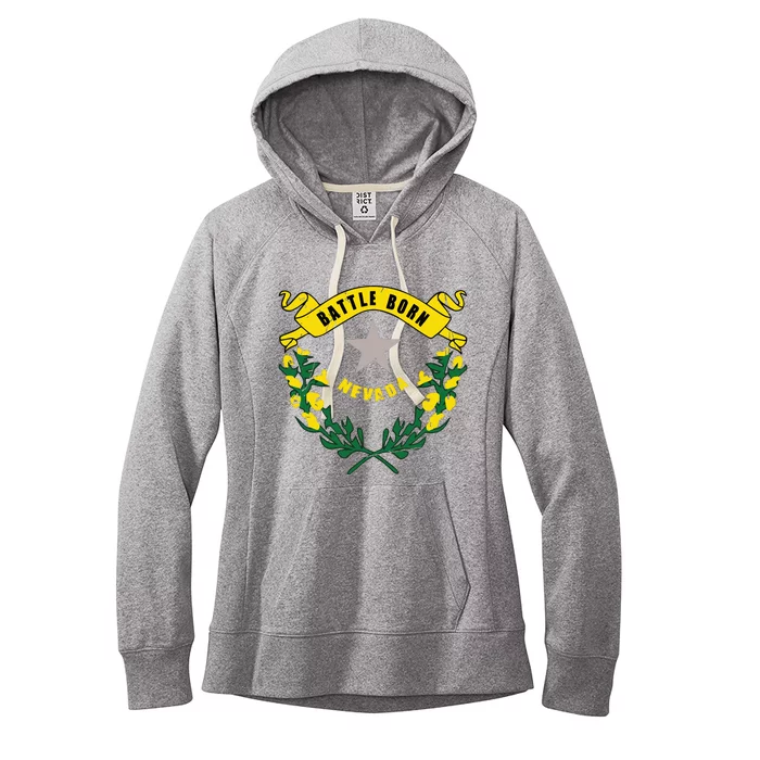 Nevada Flag State Vintage Style Women's Fleece Hoodie