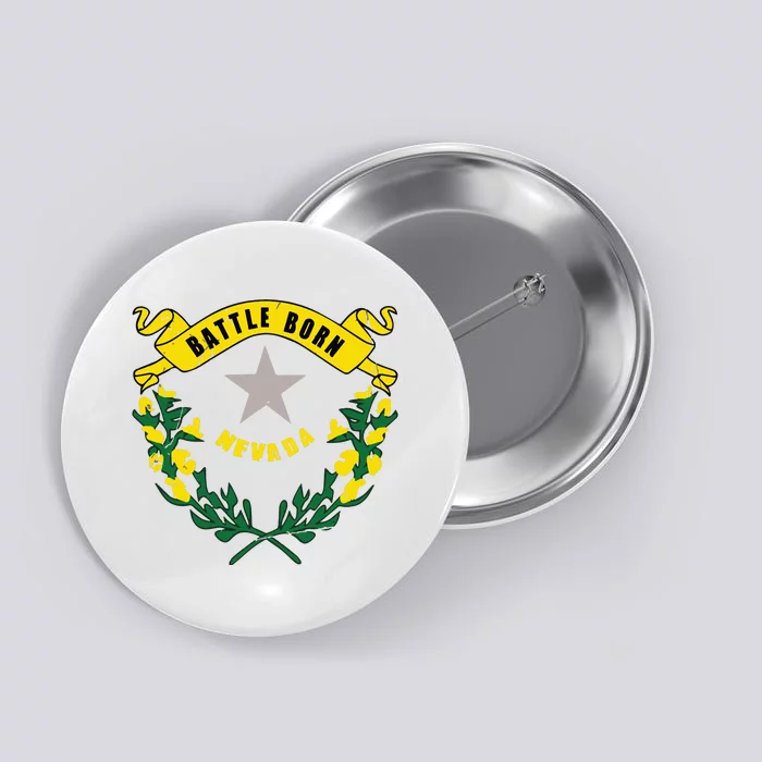 Nevada Flag State Vintage Style Button