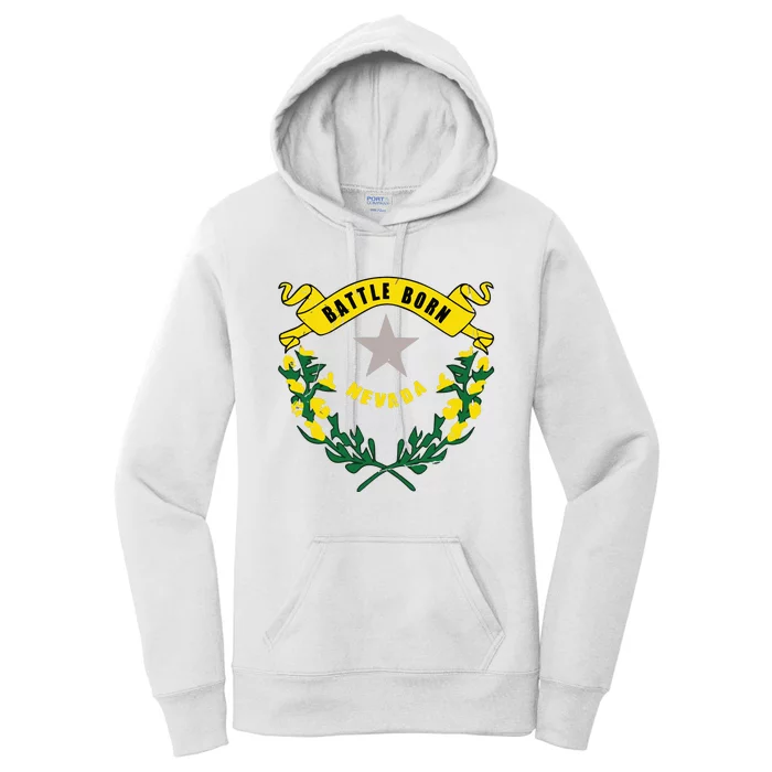 Nevada Flag State Vintage Style Women's Pullover Hoodie