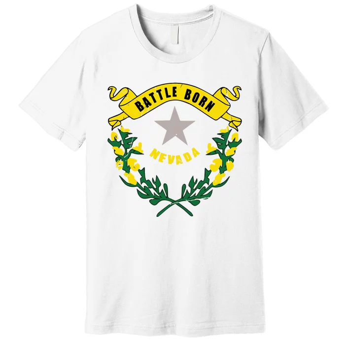 Nevada Flag State Vintage Style Premium T-Shirt