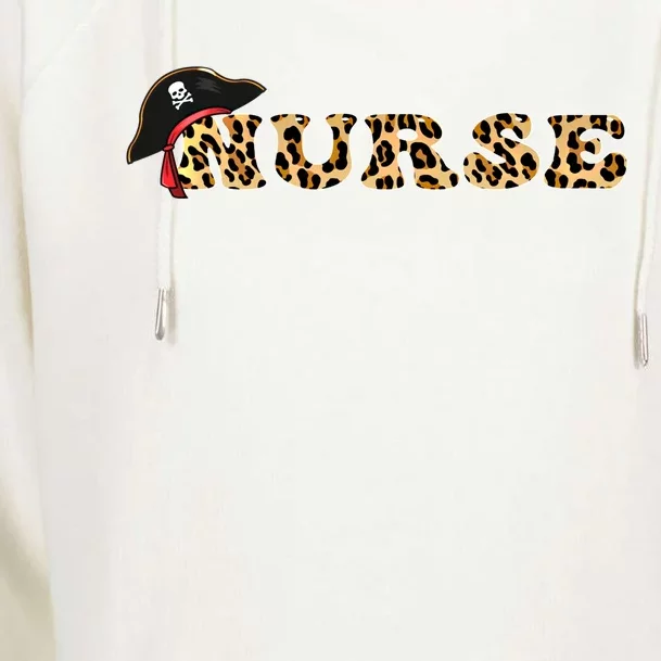 Nurse For Super Nurse Pirate Leopard Font Cute Gift Womens Funnel Neck Pullover Hood