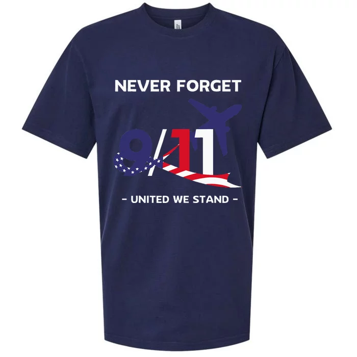 Never Forget September 11 2001 Memorial Day American Flag Sueded Cloud Jersey T-Shirt