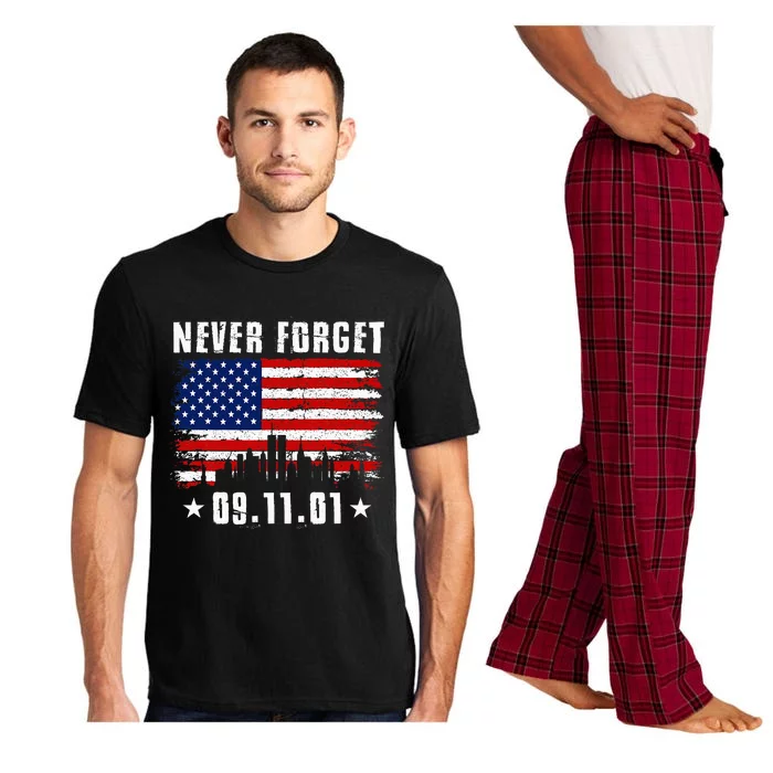 Never Forget September 11 2001 Memorial Day American Flag Pajama Set