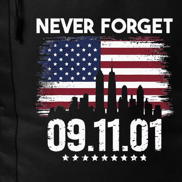 Never Forget September 11 2001 Memorial Day American Flag Daily Commute Backpack