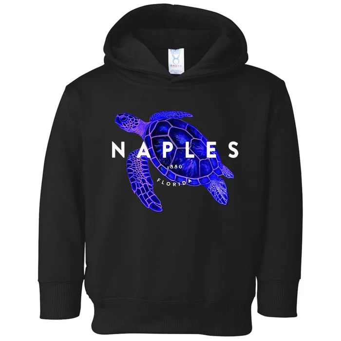 Naples Florida Sea Turtle Scuba Dive Retro Vacation Beach Toddler Hoodie