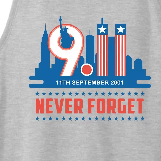 Never Forget September 11 2001 Memorial Day American Flag Patriot Day Ladies Tri-Blend Wicking Tank