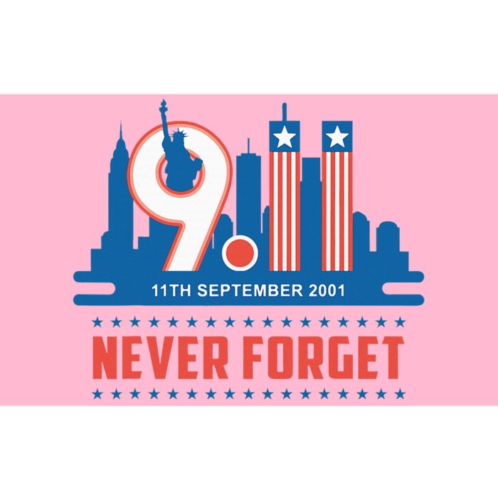 Never Forget September 11 2001 Memorial Day American Flag Bumper Sticker