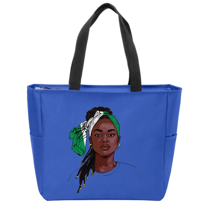 Nigerian Flag Souvenirs Products Uniform For Women Nigeria Zip Tote Bag