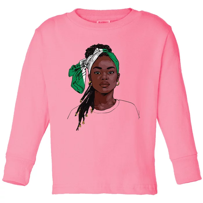 Nigerian Flag Souvenirs Products Uniform For Women Nigeria Toddler Long Sleeve Shirt