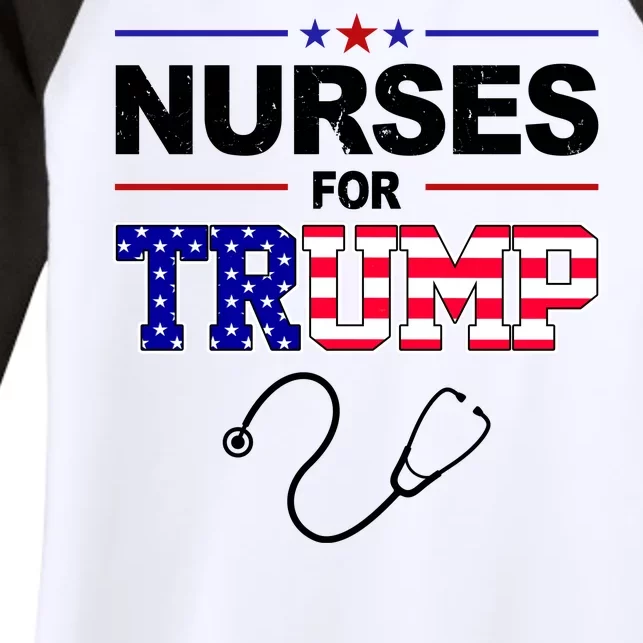 Nurses For Trump Political Election Women's Tri-Blend 3/4-Sleeve Raglan Shirt