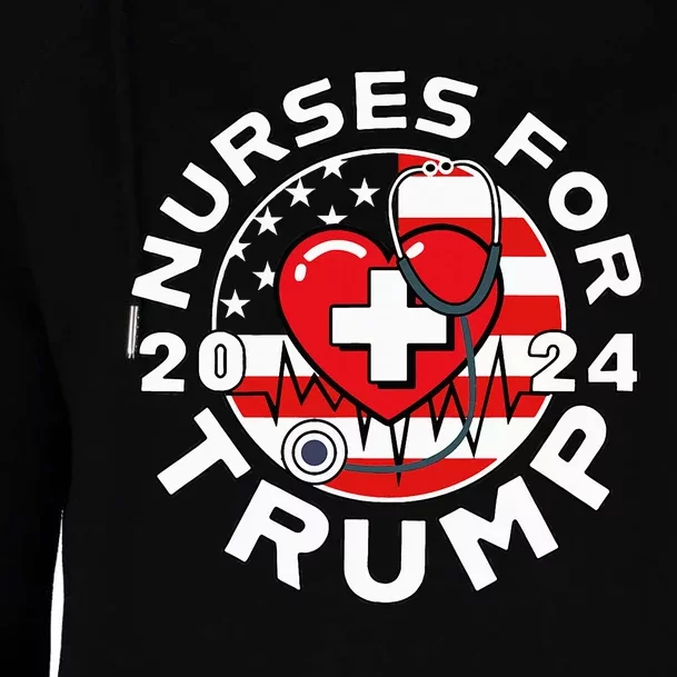 Nurses For Trump 2024 Womens Funnel Neck Pullover Hood