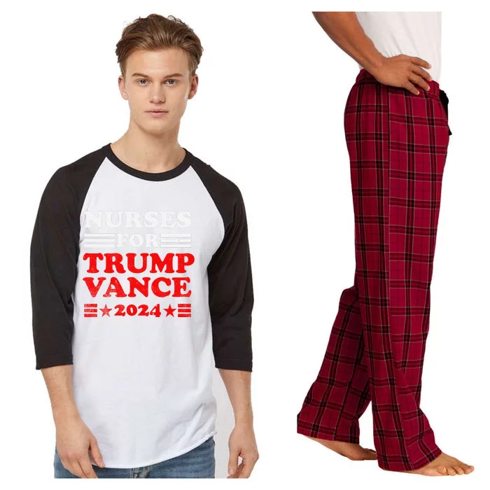 Nurses For Trump Vance 2024 Usa Election Pro Raglan Sleeve Pajama Set