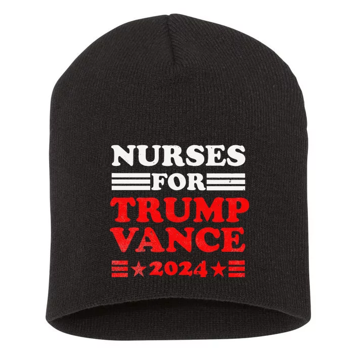 Nurses For Trump Vance 2024 Usa Election Pro Short Acrylic Beanie