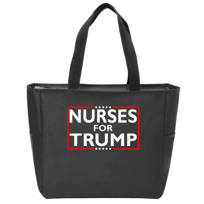 Nurses For Trump President Election 2024 Zip Tote Bag