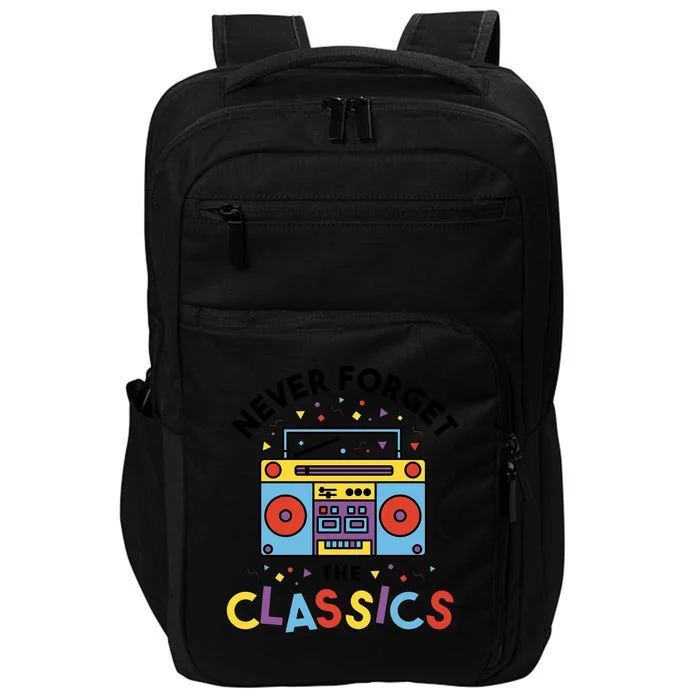 Never Forget The Classics Retro Impact Tech Backpack