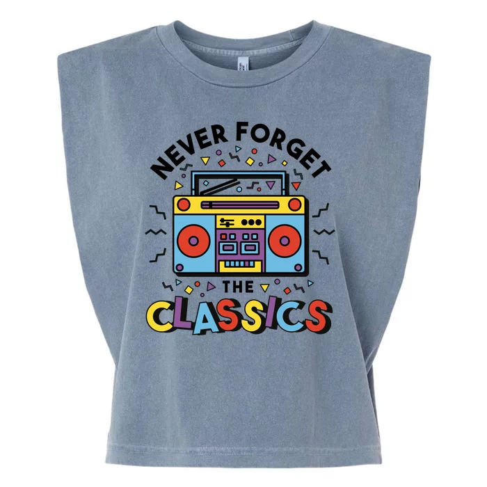 Never Forget The Classics Retro Garment-Dyed Women's Muscle Tee