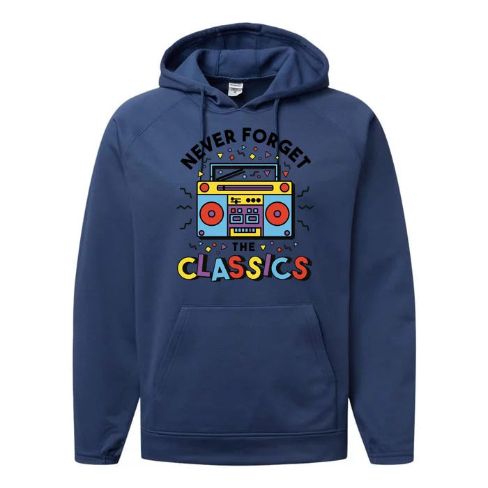 Never Forget The Classics Retro Performance Fleece Hoodie