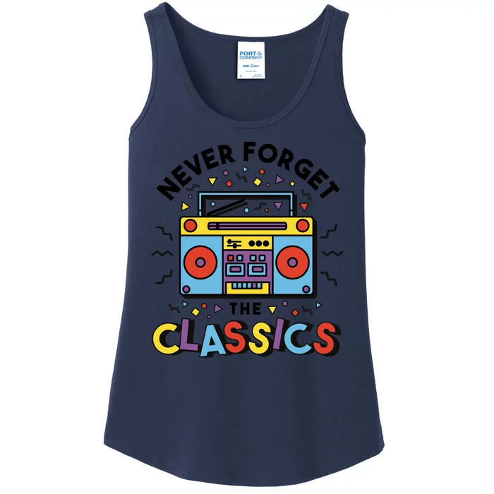 Never Forget The Classics Retro Ladies Essential Tank