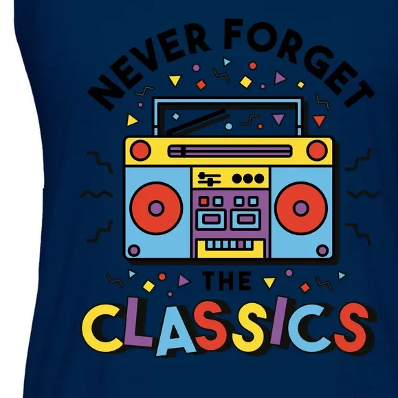 Never Forget The Classics Retro Ladies Essential Flowy Tank