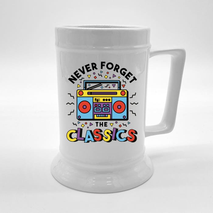 Never Forget The Classics Retro Front & Back Beer Stein