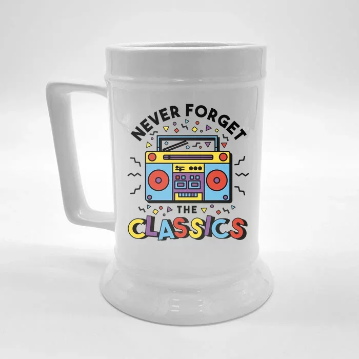 Never Forget The Classics Retro Front & Back Beer Stein