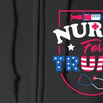 Nurse For Trump Conservative Republican Nurses Support Full Zip Hoodie