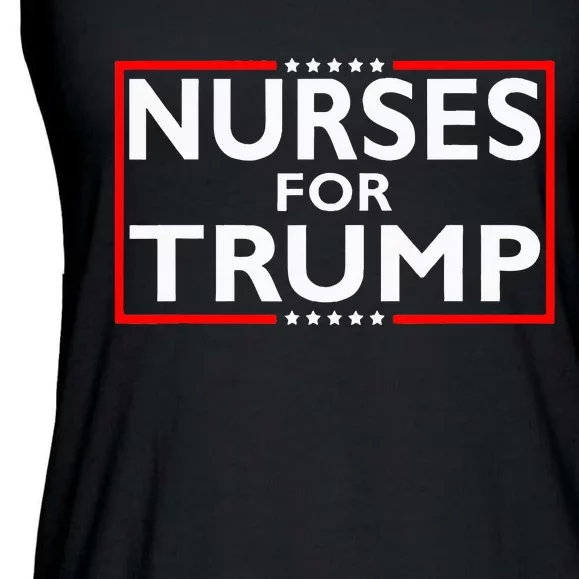 Nurses For Trump President Election 2024 Ladies Essential Flowy Tank