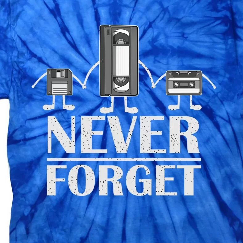 Never Forget Tee Funny Videocassette Floppy Disk Vhs Funny Gift Tie-Dye T-Shirt