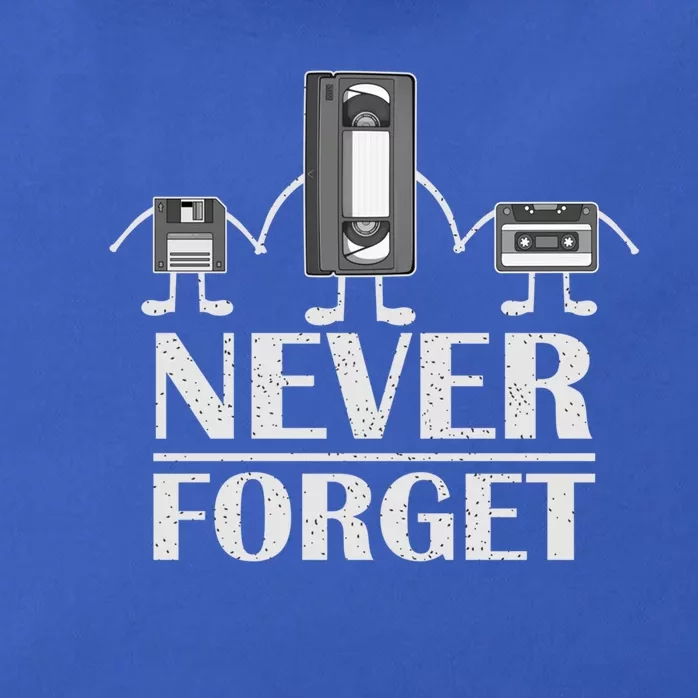 Never Forget Tee Funny Videocassette Floppy Disk Vhs Funny Gift Zip Tote Bag